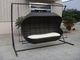 Luxury Fashion 2 Seat Poly Rattan Swing Chair For Beach / Office