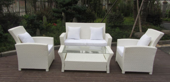 Resin White Rattan Outdoor Sofa Sets Discount Rattan Furniture All Weather