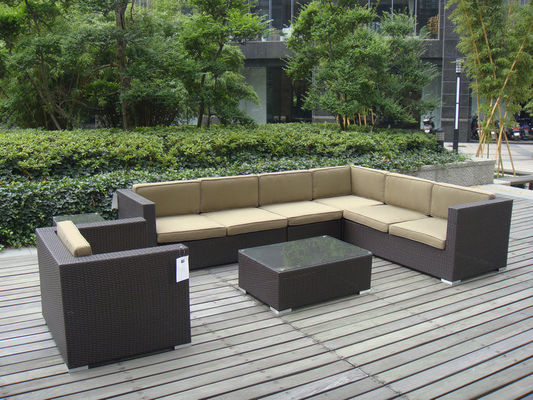 9pcs garden cane furniture All Weather Wicker Patio Furniture
