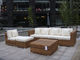 Outdoor Indoor PE Rattan Sofa With Side Sofa , Middle Sofa , Ottoman , Coffee Table