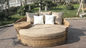 Fashion Brown Outdoor Rattan Daybed , Garden / Patio Furniture
