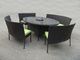 Rattan Garden Dining Sets With Bench , Patio Table And Chairs Set