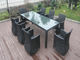  9pcs outdoor rattan dining set   