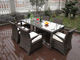 Rattan Garden Dining Sets , Washable Resin Wicker Patio Furniture