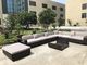 Sectional Outdoor Rattan Sofa Furniture Set  Resin Wicker L Shaped Sofa Bed
