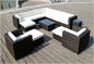 Big Size Sectional Rattan Outdoor Sofa Set Garden Furniture With Comfortable Cushion